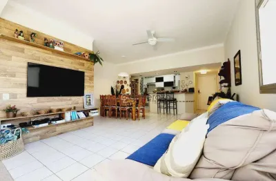 Apartamento a venda na praia das astúrias, frente ao mar, 03 dormitórios, com garagem e lazer