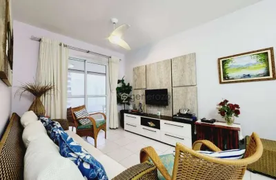 Apartamento a venda na praia das astúrias, frente ao mar, varanda gourmet, 03 dormitórios, 02 vagas de garagem
