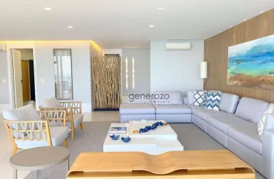 Apartamento frente à praia das pitangueiras, 03 suítes, garagem e lazer