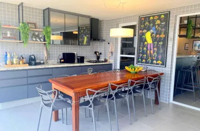 Apartamento à venda na praia da enseada, 03 dormitórios, 02 vagas, lazer