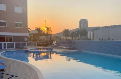 Apartamento à venda na praia da enseada, 03 dormitórios, 02 vagas, lazer completo