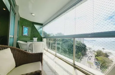 Apartamento a venda na praia das astúrias, frente ao mar, 03 dormitórios, 02 vagas de garagem e lazer