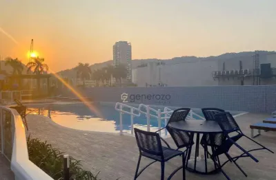 Apartamento a venda na praia da enseada, 03 dormitórios, 02 vagas, lazer completo