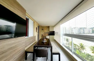 Apartamento a venda na praia das astúrias, frente ao mar, varanda gourmet, 03 dormitórios, com 02 vagas de garagem