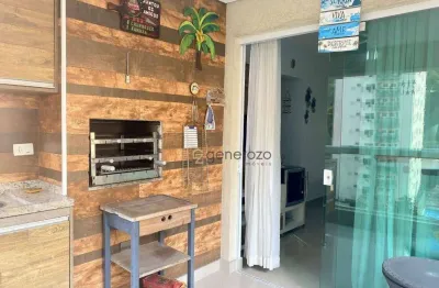 Apartamento na praia das pitangueiras, 02 dormitórios, 02 vagas, varanda gourmet, lazer