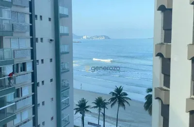 Apartamento frente à praia das astúrias, 03 suítes, 02 vagas, lazer