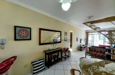 Cobertura com 2 dormitórios à venda, 150 m² por r$ 750.000 - pitangueiras - guarujá/sp