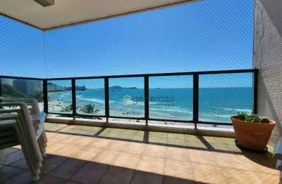 Apartamento a venda na praia das astúrias, frente ao mar, 03 dormitórios, 02 vagas e lazer