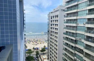 Apartamento na quadra da praia, 02 dormitórios, 01 vaga, vista ao mar, pitangueiras