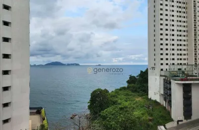 Apartamento a venda na praia das astúrias, vista para o mar, 02 dormitórios, com garagem e lazer