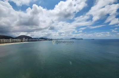 Apartamento a venda na praia das astúrias, frente ao mar, 03 dormitórios, 02 vagas e lazer