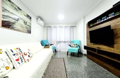 Apartamento a venda na praia das pitagueiras, na quadra da praia, 02 dormitórios, com sacada e 01 vaga de garagem