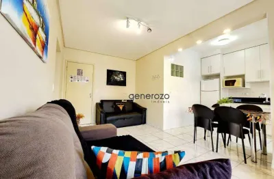 Apartamento a venda na praia das pitangueiras, 01 dormitório, com sacada e garagem