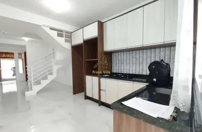 Sobrado geminado semimobiliado com suíte no itinga - araquari