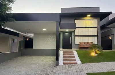 Casa térrea moderna e completa em condomínio fechado, semi mobiliada.