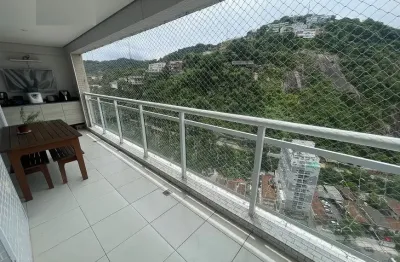 Apartamento vista livre, 3 dormitórios, suite, 2 vagas, bairro; marapé - santos - sp