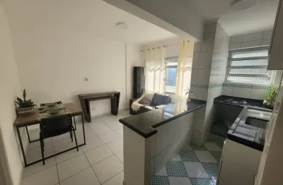 Apartamento 1 quarto, quadra mar, porteira fechada, bairro: itararé, são vicente/sp