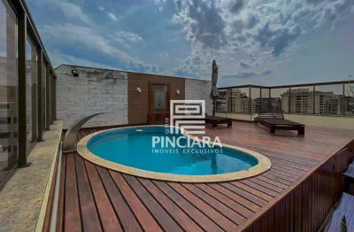 Cobertura duplex de 313m² com 4 quartos, sendo 2 suítes à venda por r$2.600.000 e para alugar por r$12.000 + taxas - icaraí - niterói/rj