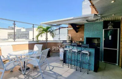 Cobertura com 4 quaros, 355 m² - venda por r$ 3.900.000 ou aluguel por r$ 16.700/mês - icaraí - niterói/rj