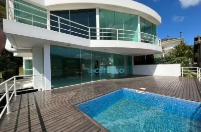 Casa com 5 dormitórios à venda(5 suítes), 546 m² por r$ 6.800.000 - lagoa da conceição - florianópolis/sc