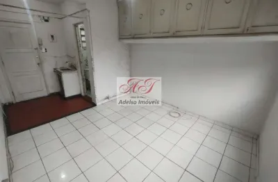 Apartamento para locação no centro de santos-sp: 1 quarto, 1 banheiro e 18,00 m² de área!