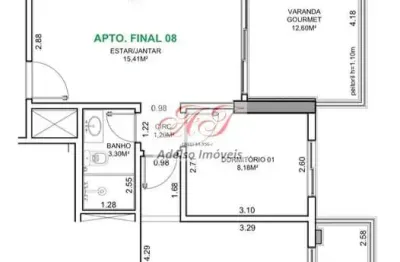 Apartamento à venda em santos-sp: 2 quartos, 1 sala, 2 banheiros, 2 vagas de garagem e 82,00m² de pura elegância!