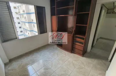Apartamento para locação no Embaré, Santos-SP: 1 quarto, 2 salas, 1 banheiro, 1 vaga, 24m² de área