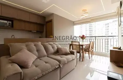 Apartamento à venda semi novo metro sacoma: 2 quartos, suíte, 2 salas, 2 banheiros, 1 vaga de garagem, 54m². imperdível!