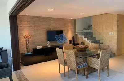 Village em condomínio mobiliado com 3 suítes superior duplex com vista para o mar em praia do forte