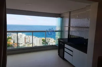 Apartamento quarto e sala decorado com vista mar 47m2 no rio vermelho