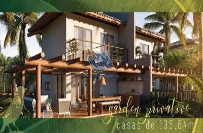 Casa duplex 3 quartos sendo 2 suítes em condomínio pronto para morar em praia do forte