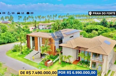 Casa duplex em condominio 9 suítes sendo 1 suíte master com 650m2 em praia do forte