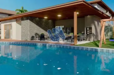Village com 2 quartos suítes, infraestrutura, 2 vagas, 500m da praia.