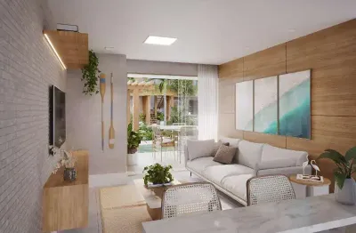 Bioflora residence com 2 suítes 70m2 em itacimirim armario 2 vagas