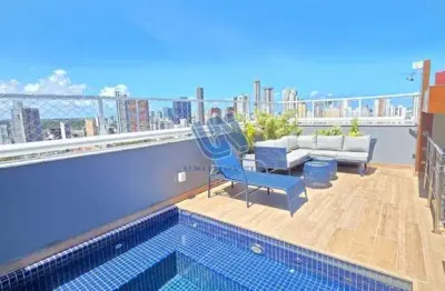 Apartamento cobertura 189m2 com 3 quartos sendo 2 suítes a master com closet na pituba