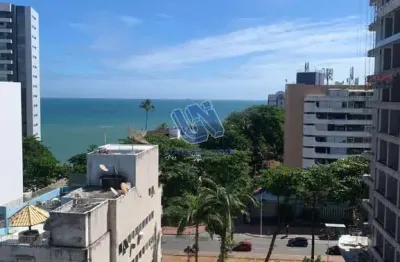 Apartamento tipo flat quarto e sala com varanda 48m2 na ondina