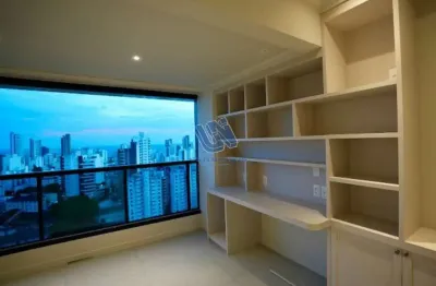 Apartamento decorado quarto e sala com vista mar 50m2 na Graça