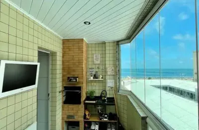 Apto 2 dorm (2 suítes) 1 vaga sacada gourmet envidraçada mobiliado 50m da praia