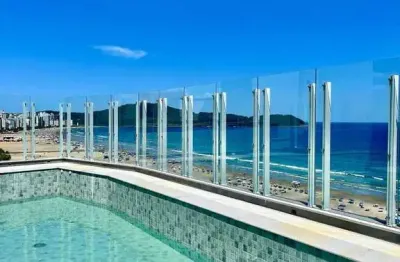 Pé na areia 2 dormitórios vista pro mar lazer na cobertura piscina panorâmica