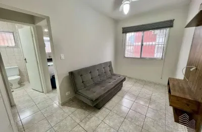 Apartamento semi mobiliado 1 dormitório com elevador e garagem estuda permuta