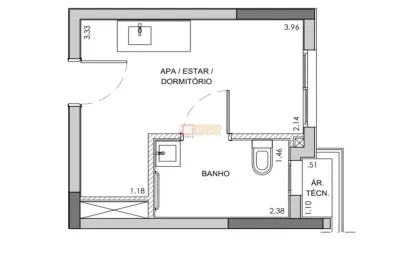 Kitnet / Stúdio à venda na Rua Alvorada, 266, Vila Olímpia, São Paulo