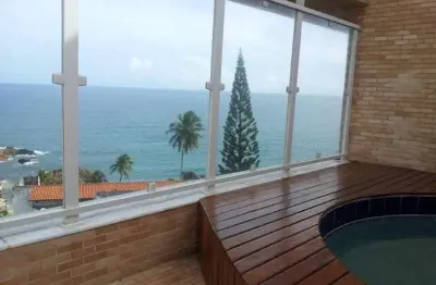 Cobertura 2 suites , piscina e vista mar permanente a venda ondina salvador