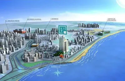 Apartamento para venda em salvador, costa azul, 1 dormitório, 1 suíte, 1 banheiro, 1 vaga