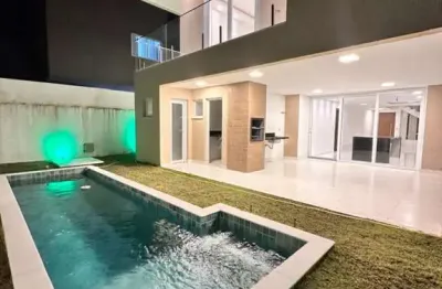 Casa em condomínio para venda em camaçari, alphaville (abrantes), 4 dormitórios, 4 suítes, 5 banheiros, 4 vagas