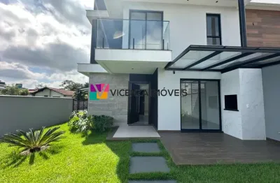 Sobrado geminado de esquina, com 3 quartos sendo 2 suítes, bairro saguaçu, joinville/sc
