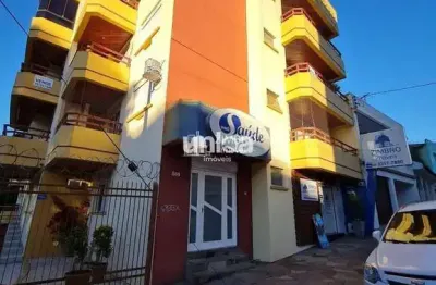 Apto 02 dormitórios frente sacada com churrasqueira e garagem em santa maria