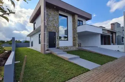 Casa nova no condomínio fechado cidade universitária para venda em camobi