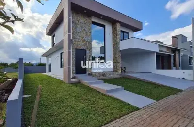 Casa nova no condomínio fechado cidade universitária para venda em camobi