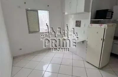 Kitnet com 1 dormitório para alugar, 18 m² por r$ 1.360,00 - vila assunção - praia grande/sp