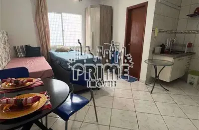 Kitnet com 1 dormitório à venda, 25 m² por r$ 165.000,00 - mirim - praia grande/sp